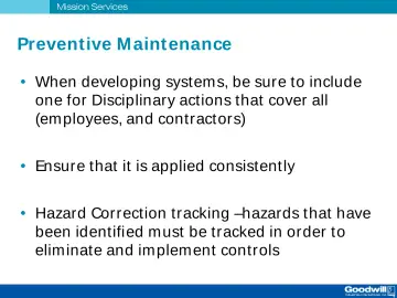 Slide 26: Prevent ive M aint enance