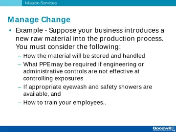 Slide 31: M anage Change