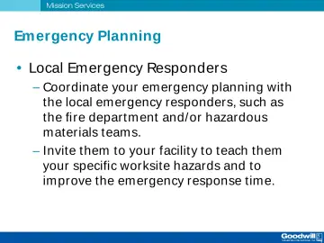 Slide 44: Emergency Planning