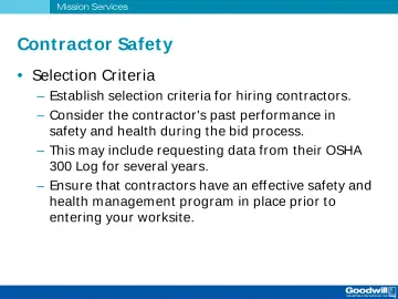 Slide 46: Contract or Safet y