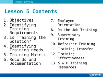 Slide 3: Lesson 5 Contents