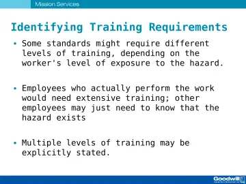 Slide 8: Identifying Training Requirements