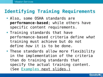 Slide 11: Identifying Training Requirements