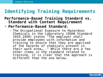 Slide 13: Identifying Training Requirements