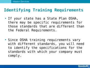 Slide 15: Identifying Training Requirements
