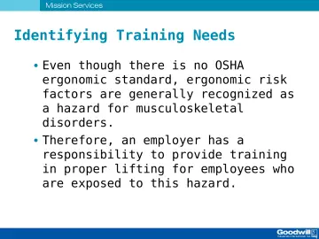 Slide 24: Identifying Training Needs