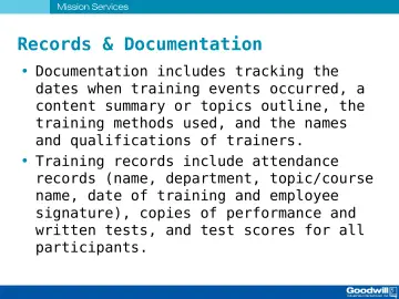 Slide 36: Records & Documentation