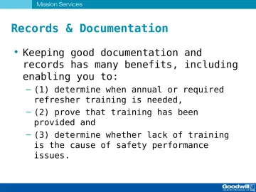 Slide 37: Records & Documentation
