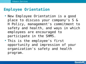 Slide 41: Employee Orientation