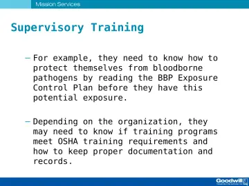 Slide 51: Supervisory Training