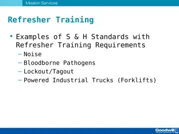 Slide 59: Refresher Training