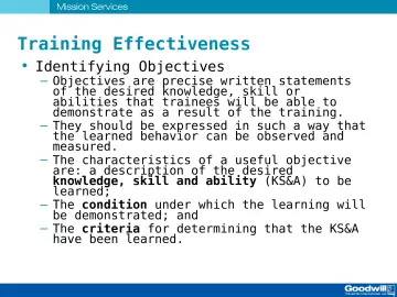 Slide 67: Training Effectiveness