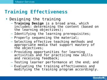 Slide 71: Training Effectiveness