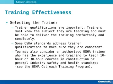 Slide 74: Training Effectiveness