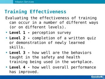 Slide 76: Training Effectiveness