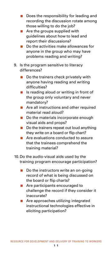 Page 17: Does the responsibility for leading and recording the discussion rotate among those…