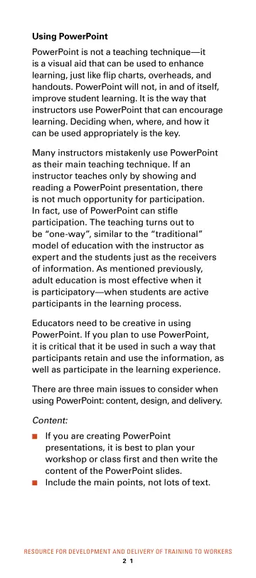 Page 27: Using PowerPoint