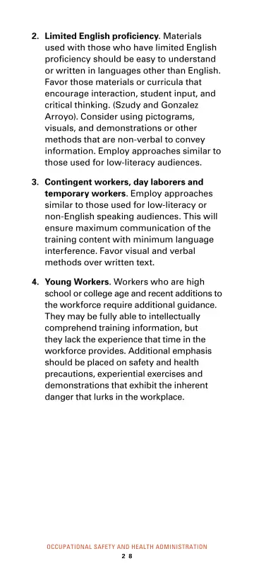 Page 34: 2. Limited English proficiency. Materials used with those who have limited English…