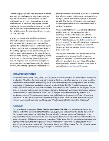Page 2: The staffing agency and host employer must set up a way for employees to report…