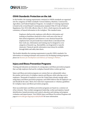 Page 14: OSHA Standards: Protection on the Job
