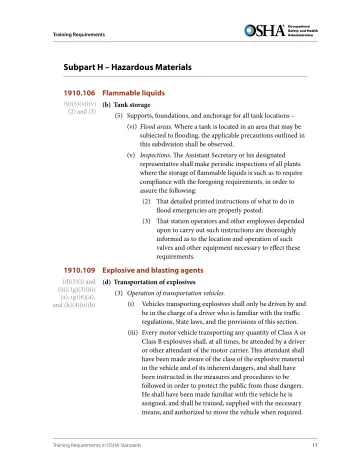 Page 23: Subpart H – Hazardous Materials