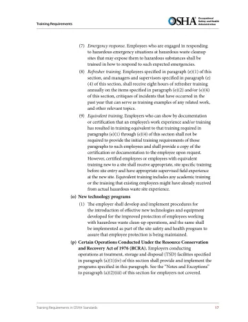 Page 29: (7) Emergency response. Employees who are engaged in responding to hazardous emergency…