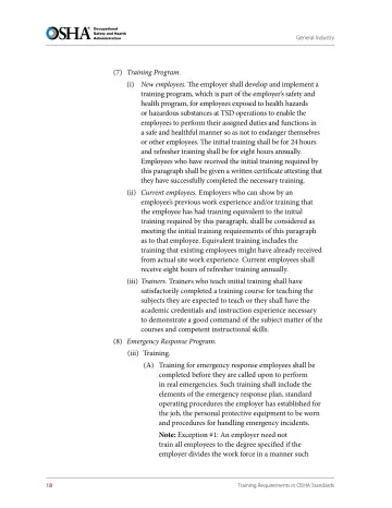 Page 30: (7) Training Program.