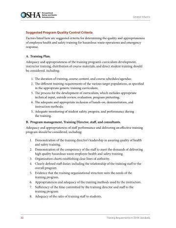 Page 44: Suggested Program Quality Control Criteria