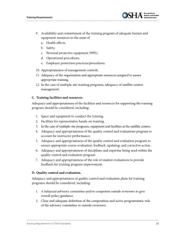 Page 45: 9. Availability and commitment of the training program of adequate human and equipment…