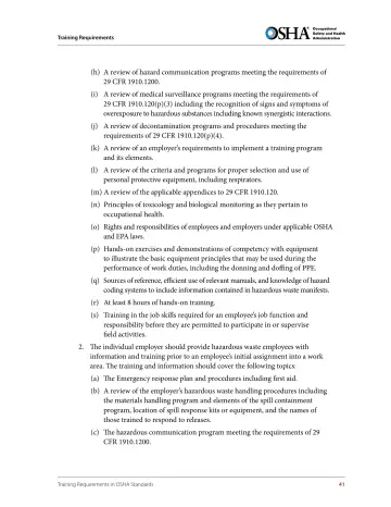 Page 53: (h) A review of hazard communication programs meeting the requirements of 29 CFR…