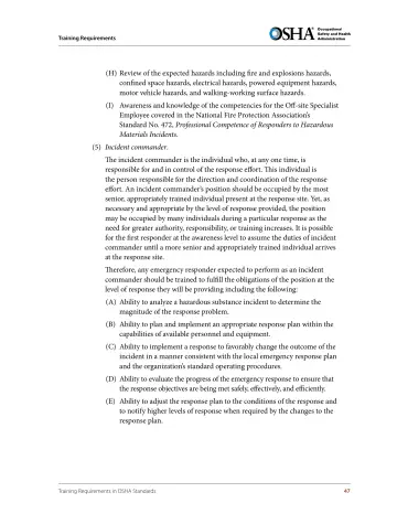 Page 59: (H) Review of the expected hazards including fire and explosions hazards, confined space…