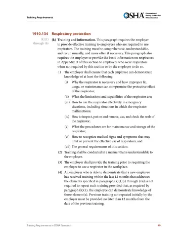 Page 61: 1910.134 Respiratory protection
