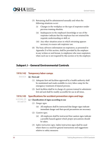 Page 62: Subpart J – General Environmental Controls