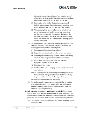 Page 71: instructed in correct procedures of servicing the type of wheel being serviced, and in the…