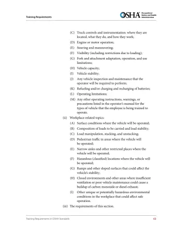 Page 75: (C) Truck controls and instrumentation: where they are located, what they do, and how they…
