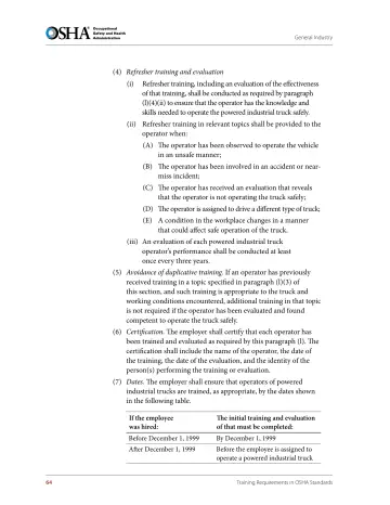 Page 76: (4) Refresher training and evaluation