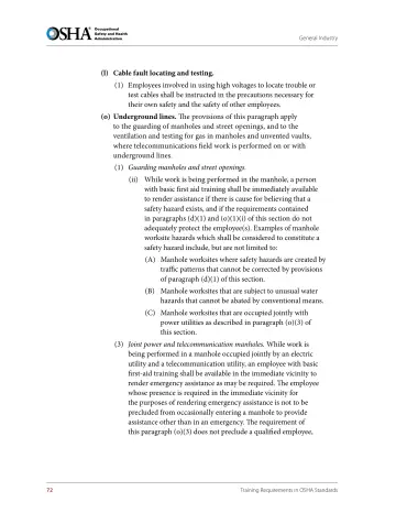 Page 84: (l) Cable fault locating and testing.