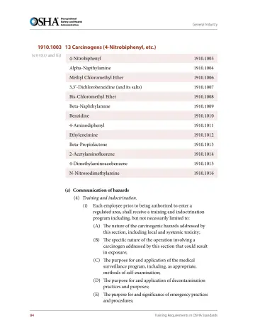 Page 96: 1910.1003 13 Carcinogens (4-Nitrobiphenyl, etc.)