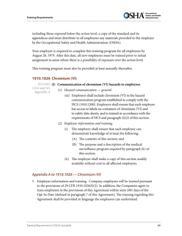 Page 101: including those exposed below the action level, a copy of the standard and its appendices…