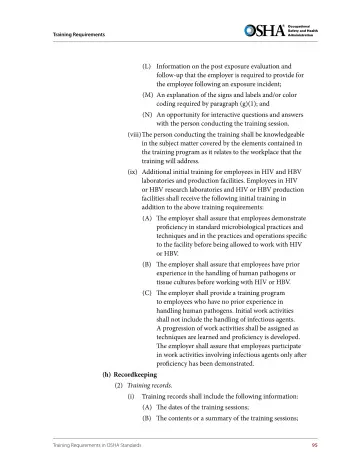 Page 107: (L) Information on the post exposure evaluation and follow-up that the employer is…