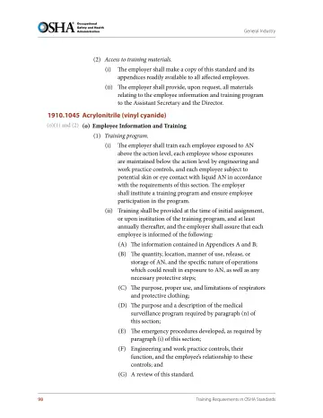 Page 110: (2) Access to training materials.