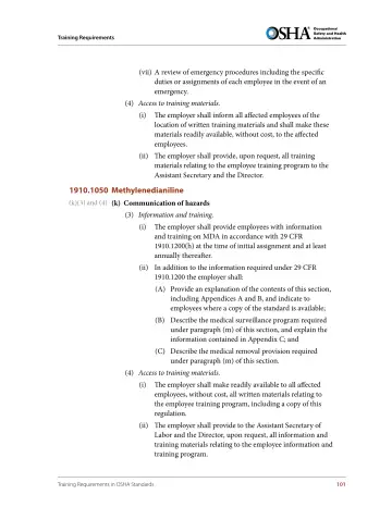 Page 113: (vii) A review of emergency procedures including the specific duties or assignments of…