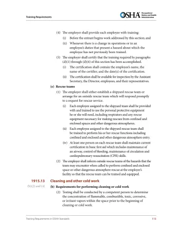 Page 125: (4) The employer shall provide each employee with training: