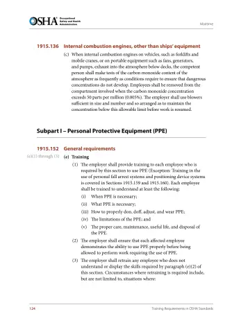 Page 136: Subpart I – Personal Protective Equipment (PPE)