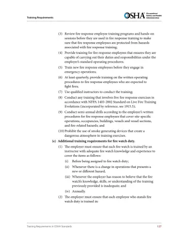 Page 139: (3) Review fire response employee training programs and hands-on sessions before they are…