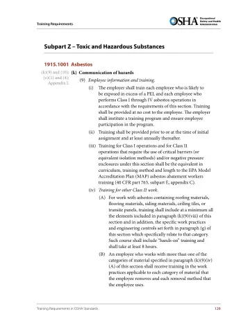 Page 141: Subpart Z – Toxic and Hazardous Substances