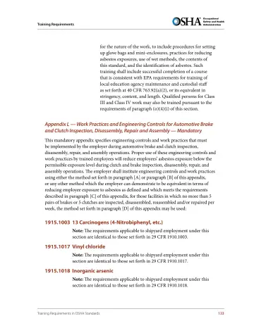 Page 145: for the nature of the work, to include procedures for setting up glove bags and…