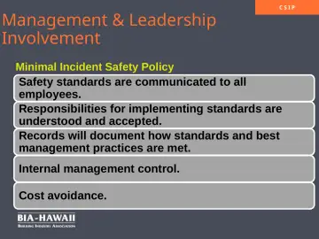 Slide 14: Management & Leadership Involvement