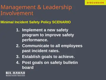 Slide 15: Management & Leadership Involvement