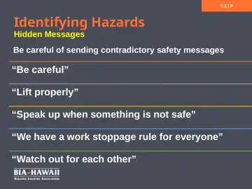 Slide 35: Identifying Hazards